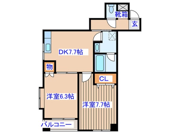 クレセント吉成の物件間取画像